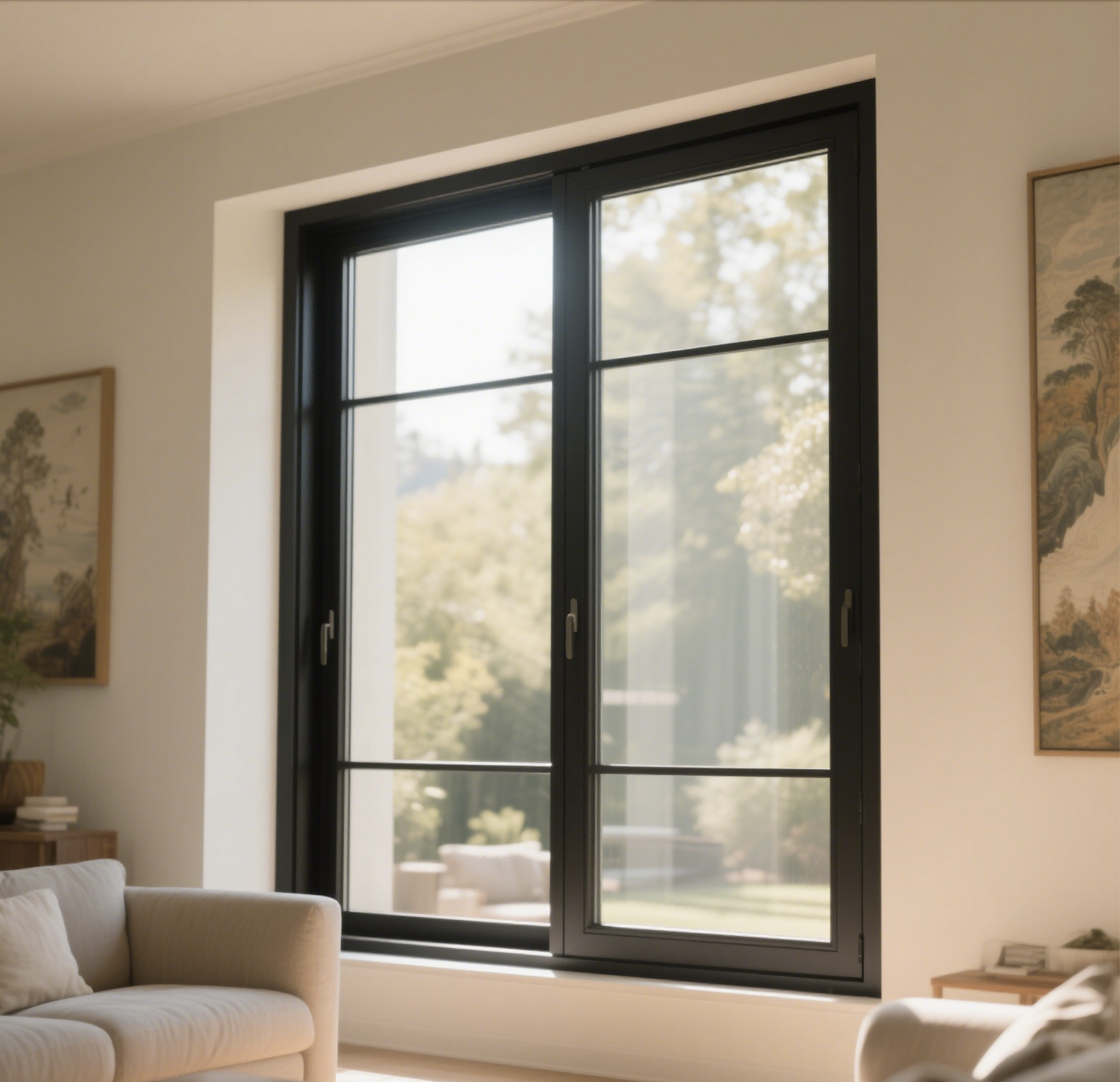 Aluminiowe okno 60 × 60