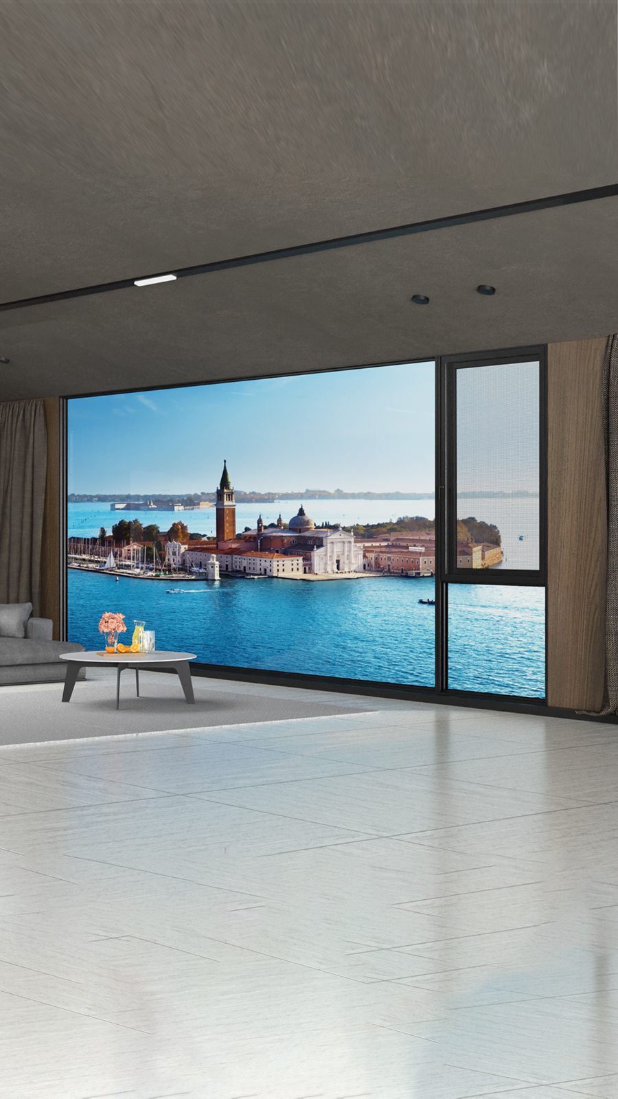 jendela casement dampak angin topan